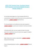 APEA FNP Predictor Exam Test Bank Newest &NewLine;2026 Questions and Correct Detailed Answers &NewLine;Already Graded A&plus; 