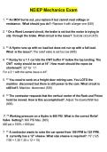 Mechanics Exam NEIEP 2026 Questions and Answers 2026 &sol; 2027 &lpar;Verified Answers by Expert&rpar;&NewLine;