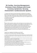 35 Cardiac&comma; Nursing Management Coronary Artery Disease and Acute Coronary Syndrome&comma; Nursing Assessment Cardiovascular System