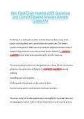 Geri Final Exam Newest 2026 Questions &NewLine;and Correct Detailed Answers Already &NewLine;Graded A&plus; 
