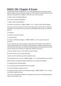 EDUC 201 Chapter 8 Exam