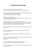 ACSM-EP Practice Exam &mdash; Answered Practice Set for Exercise Physiologist Certification