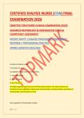 CERTIFIED DIALYSIS NURSE &lpar;CDN&rpar; FINAL &NewLine;EXAMINATION 2026 &NewLine;OBJECTIVE STRUCTURED CLINICAL EXAMINATION &lpar;OSCE&rpar; &NewLine;ADVANCED NEPHROLOGY & HEMODIALYSIS CLINICAL &NewLine;COMPETENCY ASSESSMENT &NewLine;PATIENT SAFETY &bull; DIALYSIS PROCEDURES &bull; EMERGENCY &NewLine;RESPONSE &bull; PROFESSIONAL P
