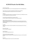 ACSM-EP Practice Test &lpar;4th Edition&rpar; &mdash; Answer Key & Rationales
