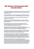 MGT 499 Exam 3 &lpar;Final&rpar; Questions With Accurate Answers