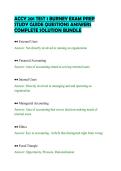 ACCY 201 TEST 1 BURNEY EXAM PREP&NewLine;STUDY GUIDE QUESTIONS ANSWERS&NewLine;COMPLETE SOLUTION BUNDLE&NewLine;