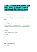ACCY 201 TEST 1 BURNEY EXAM SCRIPT&NewLine;FINAL PAPER QUESTIONS ANSWERS&NewLine;COMPREHENSIVE STUDY RESOURCE&NewLine;