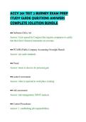 ACCY 201 TEST 2 BURNEY EXAM PREP&NewLine;STUDY GUIDE QUESTIONS ANSWERS&NewLine;COMPLETE SOLUTION BUNDLE&NewLine;