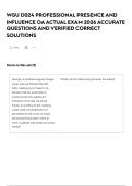 WGU D024 PROFESSIONAL PRESENCE AND INFLUENCE OA ACTUAL EXAM 2026 ACCURATE QUESTIONS AND VERIFIED CORRECT SOLUTIONS