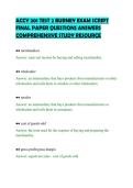 ACCY 201 TEST 2 BURNEY EXAM SCRIPT&NewLine;FINAL PAPER QUESTIONS ANSWERS&NewLine;COMPREHENSIVE STUDY RESOURCE&NewLine;