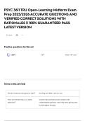 PSYC 3611 TRU Open-Learning Midterm Exam Prep 2025&sol;2026 ACCURATE QUESTIONS AND VERIFIED CORRECT SOLUTIONS WITH RATIONALES &vert;&vert; 100&percnt; GUARANTEED PASS LATEST VERSION