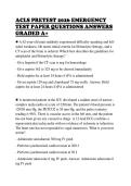 ACLS PRETEST 2026 EMERGENCY&NewLine;TEST PAPER QUESTIONS ANSWERS&NewLine;GRADED A&plus;&NewLine;