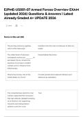 EJPME-US001-07 Armed Forces Overview EXAM &lpar;updated 2026&rpar; Questions & Answers &vert; Latest Already Graded A&plus; UPDATE 2026