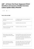 A&P - Airframe Oral Exam &lpar;Jeppesen&rpar; EXAM Questions and Answers &lpar;Verified Answers&rpar; &lpar;Latest Update 2026&rpar; UPDATE&excl;&excl;