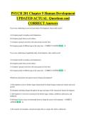 PSYCH 201   Bundled Exam Questions WITH  CORRECT Answers