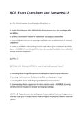 ACE Exam Questions and Answers