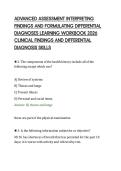 ADVANCED ASSESSMENT INTERPRETING&NewLine;FINDINGS AND FORMULATING DIFFERENTIAL&NewLine;DIAGNOSES LEARNING WORKBOOK 2026&NewLine;CLINICAL FINDINGS AND DIFFERENTIAL&NewLine;DIAGNOSIS SKILLS&NewLine;