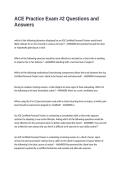 ACE Practice Exam -2 Questions and Answers