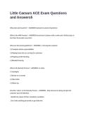 Little Caesars ACE Exam Questions and Answers