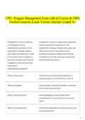 CPH - Program Management Exam with all Correct & 100&percnt; Verified Answers &vert;Latest Version &vert;Already Graded A&plus;