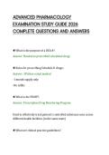 ADVANCED PHARMACOLOGY&NewLine;EXAMINATION STUDY GUIDE 2026&NewLine;COMPLETE QUESTIONS AND ANSWERS