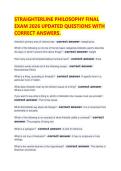 STRAIGHTERLINE PHILOSOPHY FINAL &NewLine;EXAM 2026 UPDATED QUESTIONS WITH &NewLine;CORRECT ANSWERS