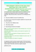 PROCUREMENT CERTIFICATION 2026 EXAM QUESTIONS WITH 100- VERIFIED ANSWERS&period;
