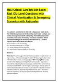 HESI Critical Care RN Exit Exam &ndash; Real ICU-Level Questions with Clinical Prioritization & Emergency Scenarios with Rationales