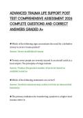 ADVANCED TRAUMA LIFE SUPPORT POST&NewLine;TEST COMPREHENSIVE ASSESSMENT 2026&NewLine;COMPLETE QUESTIONS AND CORRECT&NewLine;ANSWERS GRADED A&plus;&NewLine;
