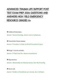 ADVANCED TRAUMA LIFE SUPPORT POST&NewLine;TEST EXAM PREP 2026 QUESTIONS AND&NewLine;ANSWERS HIGH YIELD EMERGENCY&NewLine;RESOURCE GRADED A&plus;