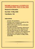 RSE4801 Assignment 1 &lpar;COMPLETE ANSWERS&rpar; 2026 - DUE 15 May 2026