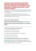 NJ HEALTH STATE INSURANCE EXAM 2026 &vert; VERIFIED QUESTIONS AND ANSWERS WITH DETAILED RATIONALES &vert; NEW JERSEY HEALTH INSURANCE LICENSING EXAM PREP &vert; LATEST UPDATED VERSION