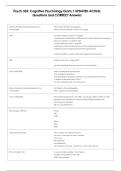 Cognitive Psych   Bundled Exam Questions WITH  CORRECT Answers