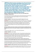 ABMDI Medical Death Investigator Certification Exam Practice Questions & Answers Study Guide Updated 2026 &vert; 200&plus; Verified Questions with Detailed Rationales &vert; Death Investigation Procedures&comma; Scene Documentation and Evidence Handling&comma; Postmortem Changes &lpar;R
