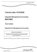 it is a tutorial letter which introduces the module for masters in accounting sciences &NewLine;&NewLine;&NewLine;