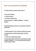 PSYC 365 Final EXAM WITH ANSWERS