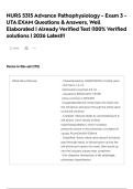   NURS 5315 Advance Pathophysiology - Exam 3 - UTA  EXAM Questions & Answers&comma; Well Elaborated &vert; Already Verified Test &vert;100&percnt; Verified solutions &vert; 2026 Latest&excl;&excl;