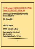 SUS1501 Assignment 8 PORTFOLIO &lpar;COMPLETE ANSWERS&rpar; Semester 2 2026 &lpar;590471&rpar; - DUE 18 October 2026