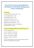WGU D774 OA Exam 2026 &ndash; Accounting&colon; 200 Practice Questions&comma; Answers & Rationales &vert; Objective Assessment Prep