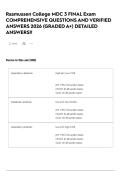 Rasmussen College MDC 3 FINAL Exam COMPREHENSIVE QUESTIONS AND VERIFIED ANSWERS 2026 &lpar;GRADED A&plus;&rpar; DETAILED ANSWERS&excl;&excl;