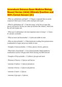 Semmelweis Entrance Exam Medicine Biology&NewLine;Newest Version &lpar;2026&rpar; Ultimate Questions and&NewLine;100&percnt; Correct Answers &lpar;A&plus;&rpar;