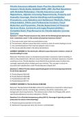 Florida Insurance Adjuster Exam Practice Questions & Answers Study Guide Updated 2026 &vert; 200&plus; Verified Questions with Detailed Rationales &vert; Florida Insurance Laws and Regulations&comma; Adjuster Licensing Requirements&comma; Property and Casualty Coverage&comma; Claims Hand
