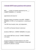 Colorado MPJE exam questions with answers