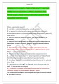 RESEARCH FINAL EXAM QUESTIONS AS AT 3-MAY-2026 &NewLine;EXAM  QUESTIONS WITH CORRECT ANSWERS AND  &NewLine;RATIONALES  LATEST VERSION SOLVED  QUESTIONS & &NewLine;ANSWERS VERIFIED 100 &percnt;