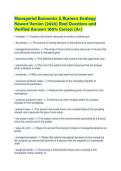 Managerial Economics & Business Strategy&NewLine;Newest Version &lpar;2026&rpar; Real Questions and&NewLine;Verified Answers 100&percnt; Correct &lpar;A&plus;&rpar;