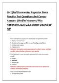 Certified Stormwater Inspector Exam &NewLine;Practice Test Questions And Correct &NewLine;Answers &lpar;Verified Answers&rpar; Plus &NewLine;Rationales 2026 Q&A Instant Download &NewLine;Pdf 