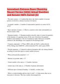 Semmelweis Entrance Exam Chemistry&NewLine;Newest Version &lpar;2026&rpar; Actual Questions&NewLine;and Answers 100&percnt; Correct &lpar;A&plus;