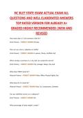 NC BLET STATE EXAM ACTUAL EXAM ALL&NewLine;QUESTIONS AND WELL ELABORATED ANSWERS&NewLine;TOP RATED VERSION FOR ALREADY A&plus;&NewLine;GRADED HIGHLY RECOMMENDED &vert;NEW AND&NewLine;REVISED