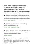 AEMT FISDAP COMPREHENSIVE EXAM&NewLine;COMPREHENSIVE STUDY GUIDE 2026&NewLine;ADVANCED EMERGENCY MEDICAL&NewLine;TECHNICIAN PRINCIPLES AND PATIENT CARE&NewLine;
