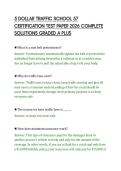 5 DOLLAR TRAFFIC SCHOOL 57&NewLine;CERTIFICATION TEST PAPER 2026 COMPLETE&NewLine;SOLUTIONS GRADED A PLUS